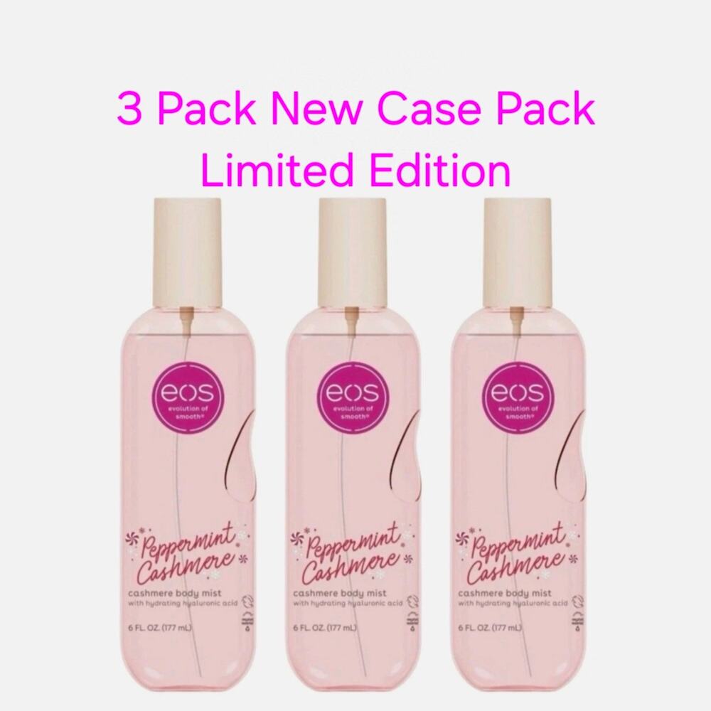 EOS 3 Pack Peppermint Cashmere Body Mist - New